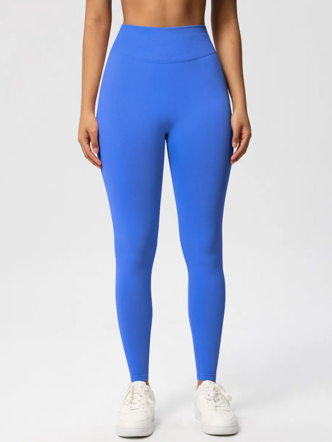 Sexy High Elastic Women's Solid Tights High Waist Workout Yoga Leggings, Scrunch Butt Lifting Elastic Pants, Tummy Control Butt Lifting Workout Yoga Athletic Pants