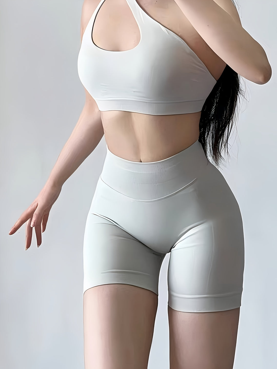 High-Waisted Yoga Shorts - Quick-Dry & Squat-Proof