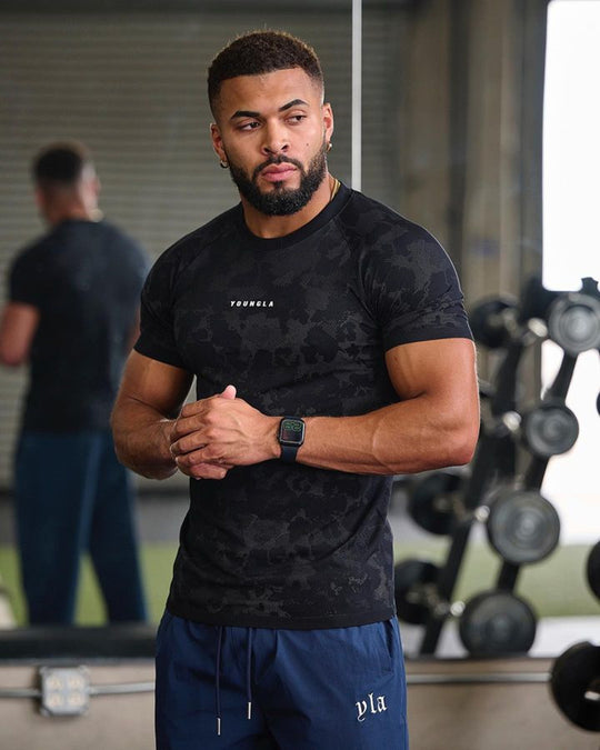 Workout Clothes Camouflage Sports T-shirt Men