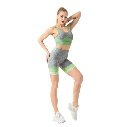 Running Sports Bra Set Seamless Yoga Wear