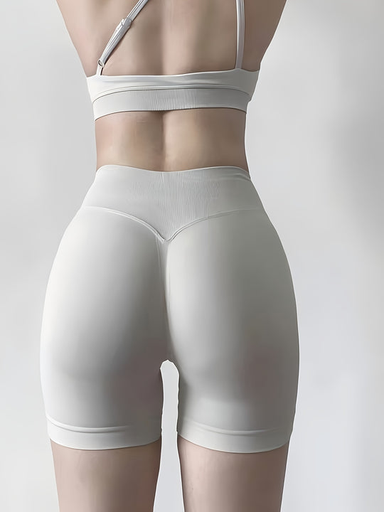High-Waisted Yoga Shorts - Quick-Dry & Squat-Proof