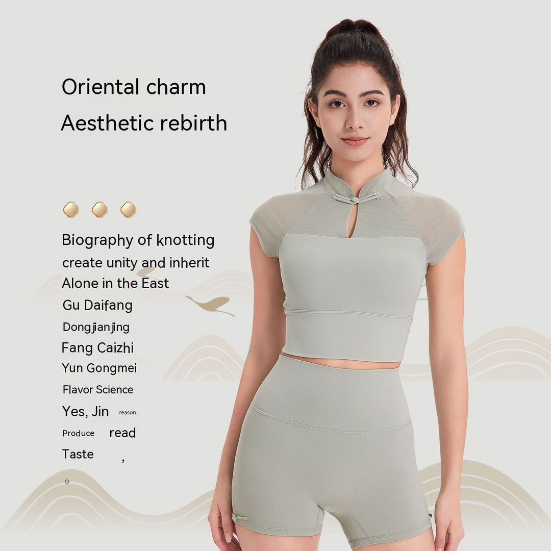 Quick-dry Casual T-shirt Slim-fit Yoga Wear Workout Top