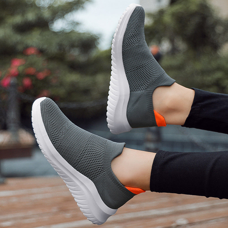 Men's Running Shoes Couple Breathable Lightweight Shoes Outdoor Walking Sneakers