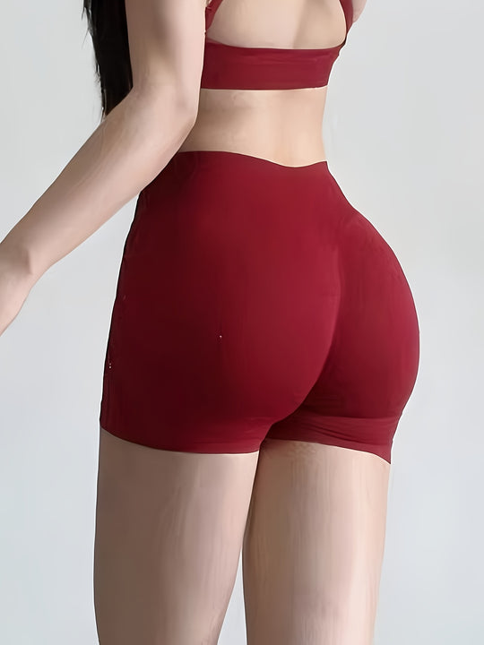 High-Waisted Yoga Shorts - Quick-Dry & Squat-Proof