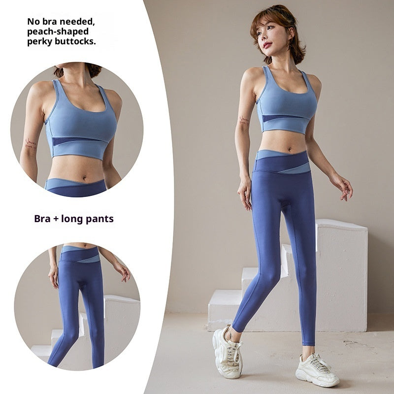 Women's Jacket Trousers Bra Yoga Workout Clothes