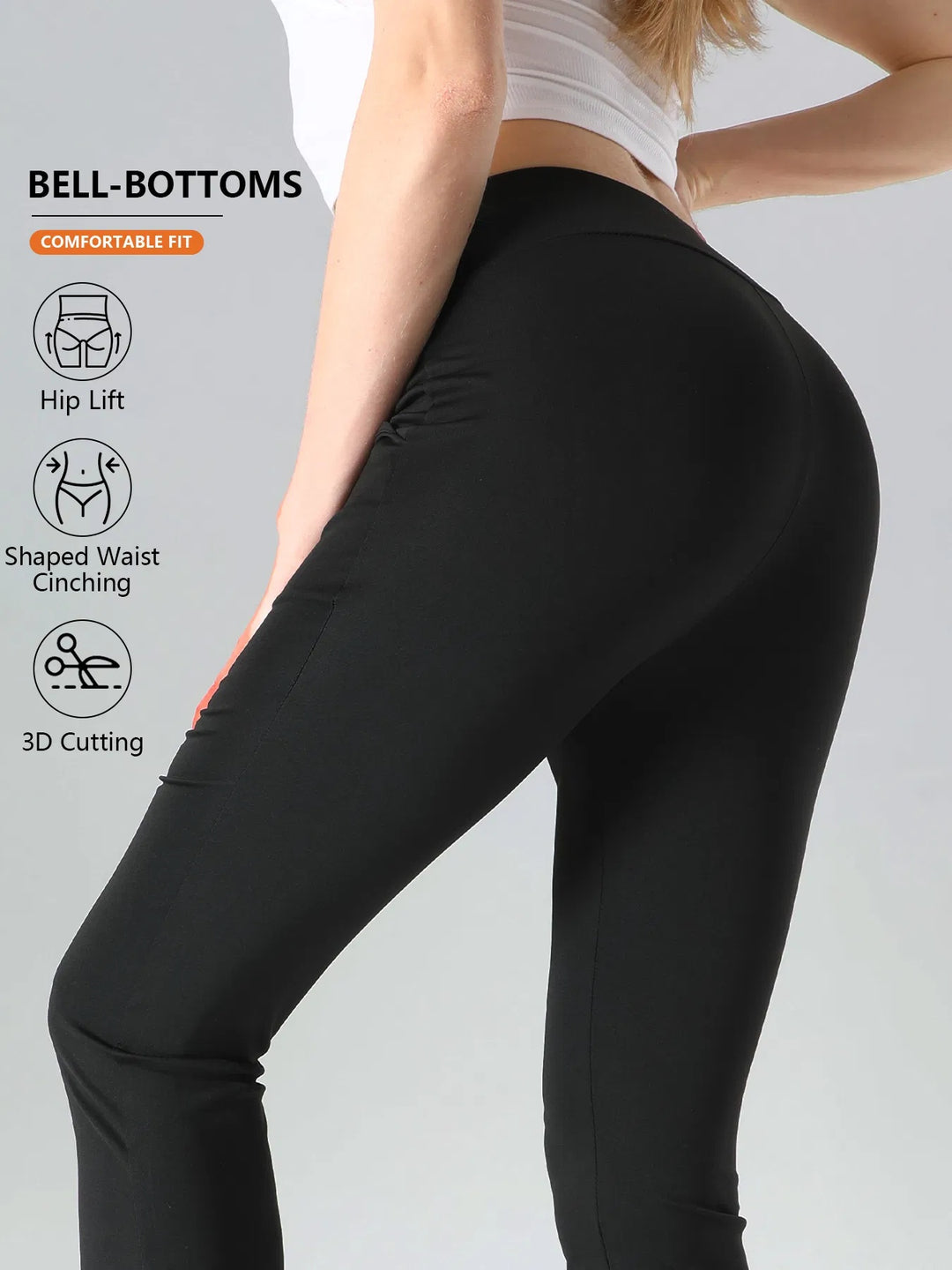 High-Waisted Flare Sharkskin Leggings Slim Fit, Lightweight & Sculpting Yoga Pants