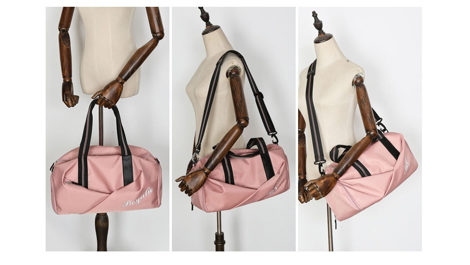 Sports gym bag women's wet and dry shoes