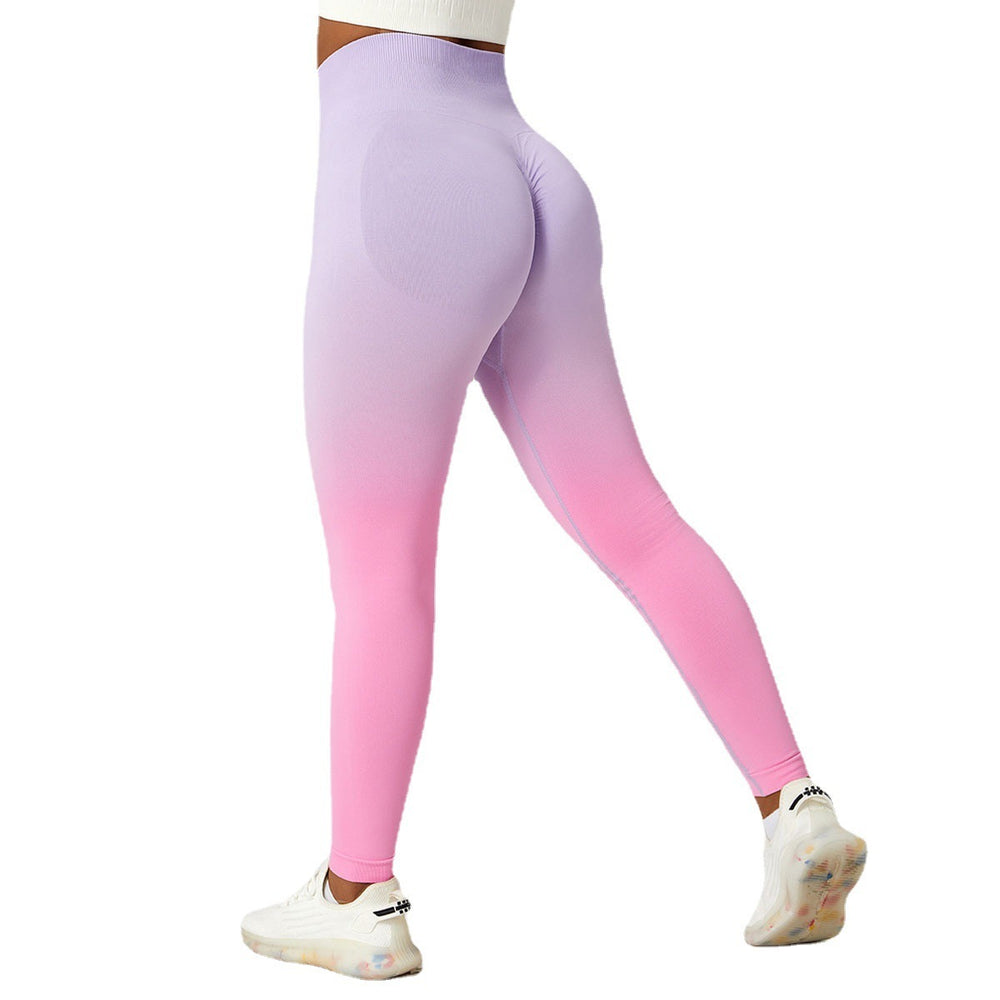 Gradient Fitness High Waist Sportswear Tight Outdoor Pants