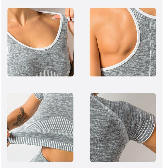 Running Sports Bra Set Seamless Yoga Wear