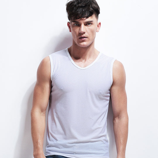 Breathable Ice Mesh Sleeveless Tops
