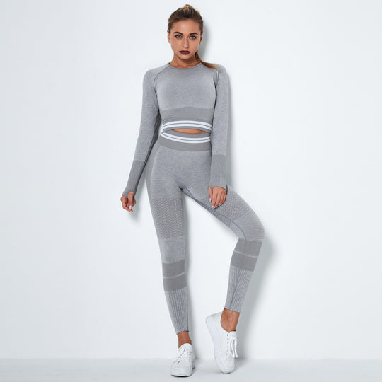 Seamless knitted quick-drying yoga wear