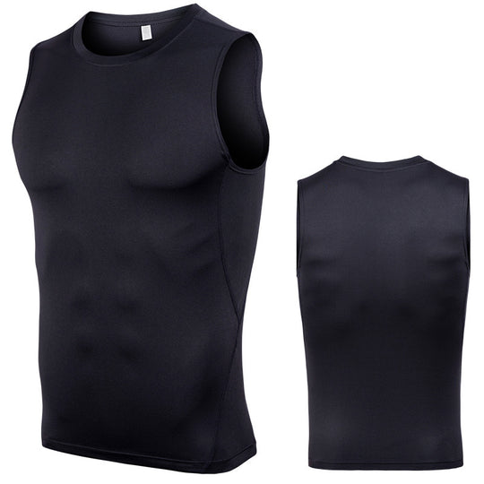 Sports Vest Men's Tight Bottoming Sleeveless Workout Clothes Violently Sweat Training Running Quick-drying